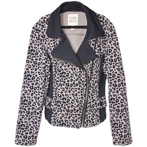 CODE BLEU Teen Girl's Leopard Print Frankie Jacket